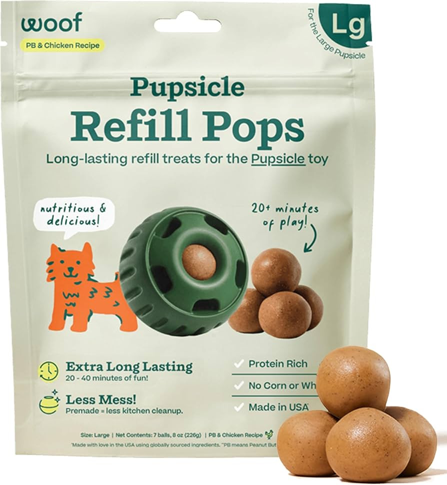 WOOF Pupsicle Refill Pops, Delicious Long Lasting Dog Treats, Refills for The Pupsicle, Pre-Made ... | Amazon (US)