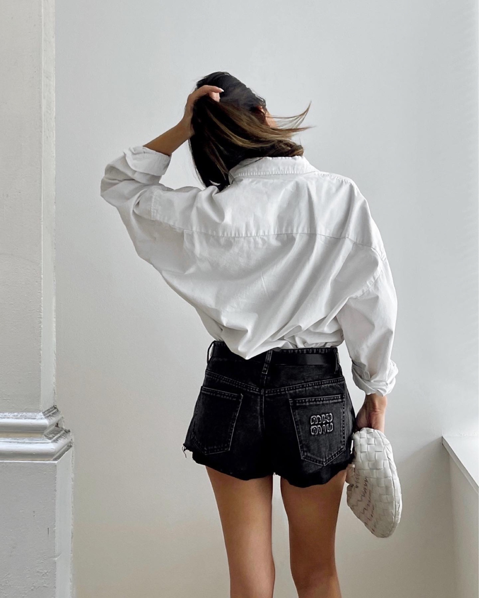 Miu Miu Logo Patch Denim Shorts curated on LTK Miu Miu Logo Patch Denim Shorts curated on LTK