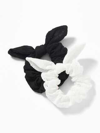 Eyelet Bow-Tie Scrunchie 2-Pack for Women | Old Navy US
