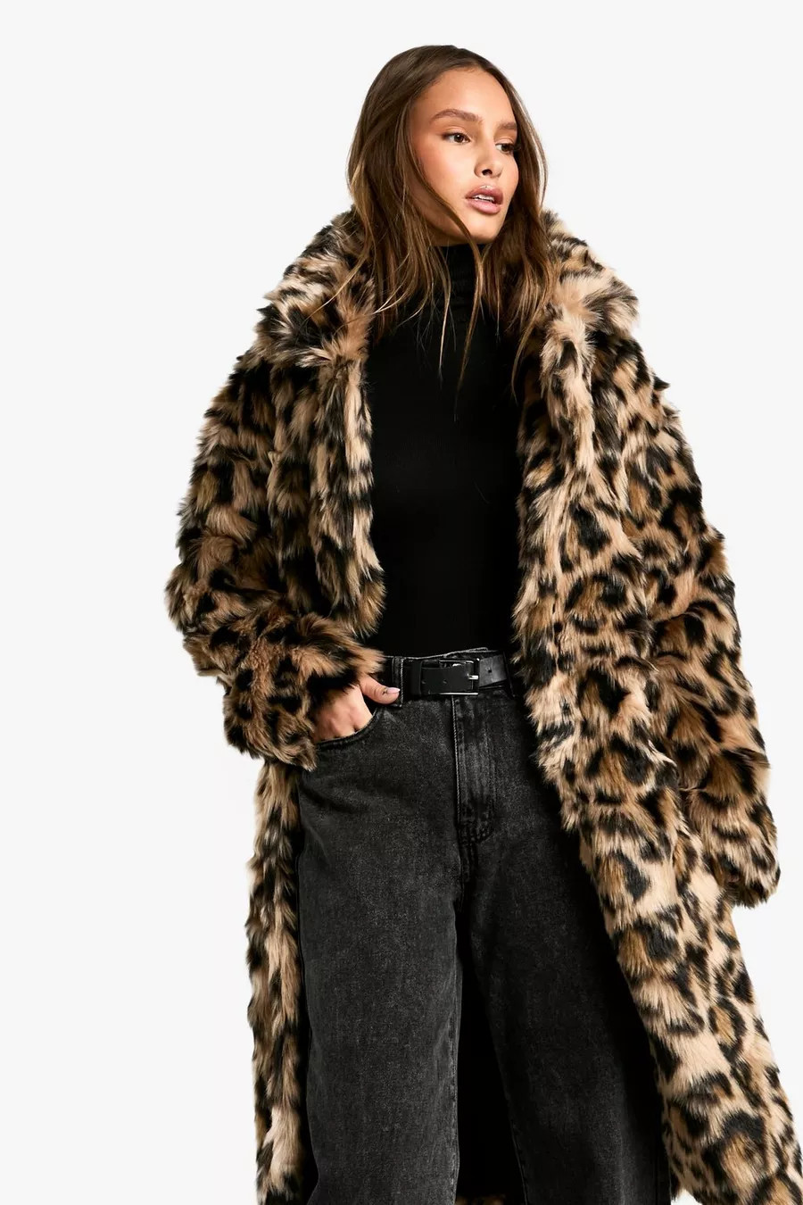 Premium Leopard Faux Fur Coat | boohoo (US & Canada)