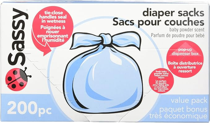 Sassy Baby Disposable Diaper Sacks, 200 Count, Packaging may vary | Amazon (US)