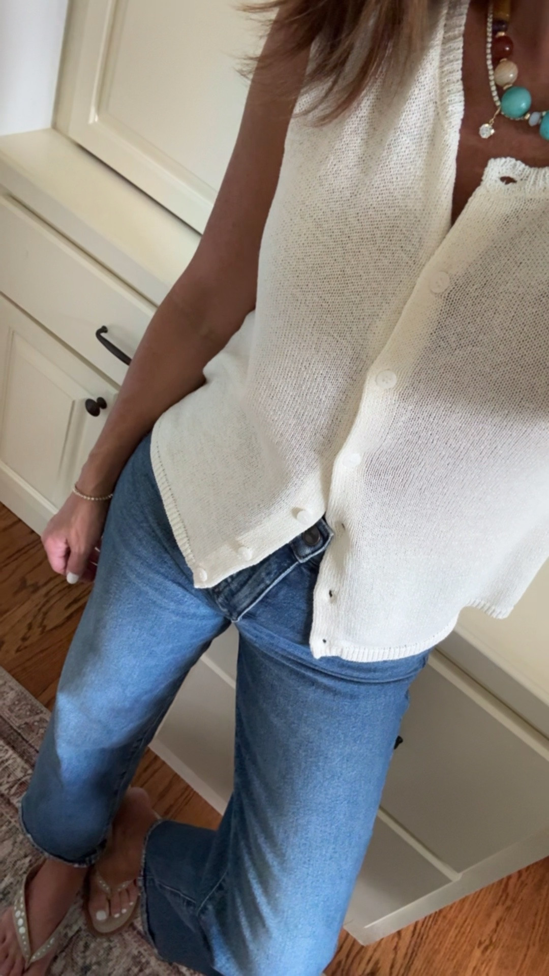What I’m wearing. Outfit of the day. 
Sweater XS. Jeans down 1 size, 24.

#LTKootd #LTKSeasonal #LTKOver40