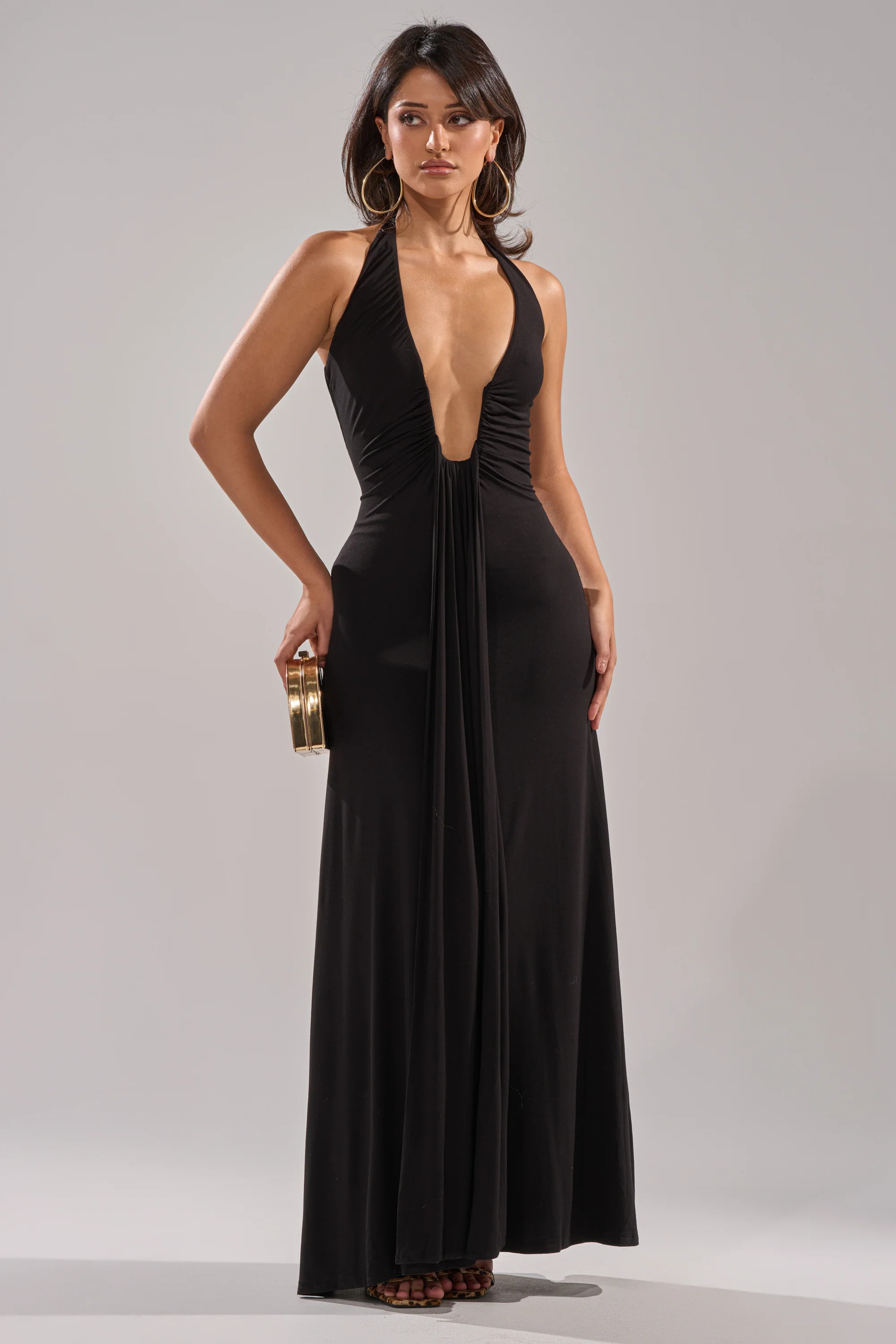MAKE YOU LOSE YOUR MIND MAXI DRESS IN BLACK | AKIRA