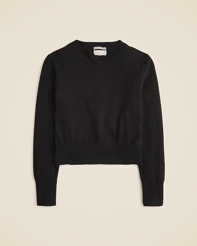 Cashmere shrunken crewneck sweater | J. Crew US