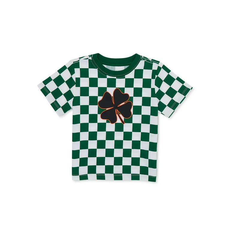 St Patrick's Day Baby and Toddler Boys Short Sleeve All Over Print Graphic Tee, Sizes 12 Months-5... | Walmart (US)