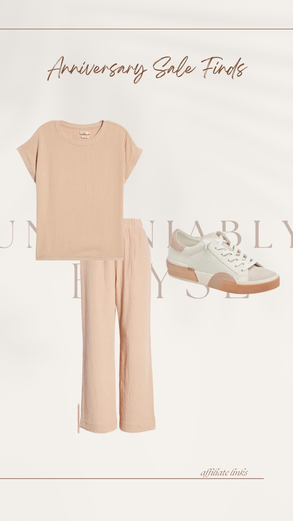 What I’d Wear .. Anniversary sale finds

Neutral tennis shoes, neutral outfit, summer to fall outfit, faherty, easy look, matching set

#LTKxNSale #LTKstyletip #LTKsalealert