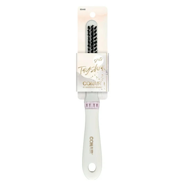 Tayshia by Conair Maximum Lift Boar Bristle Teasing Hairbrush, Gray and Lilac | Walmart (US)