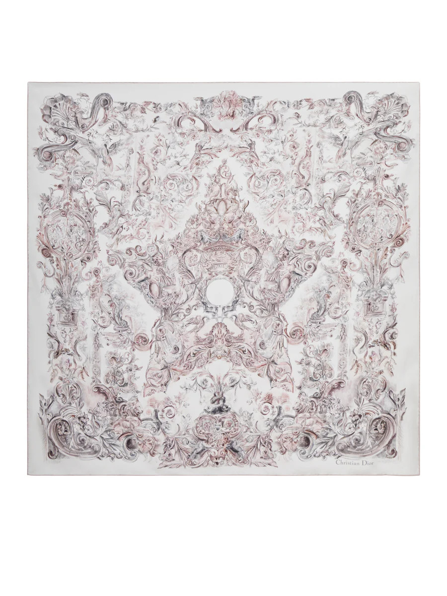 90 SQUARE SCARF WITH BAROQUE STAR IN SILK TWILL | Suitnegozi INT