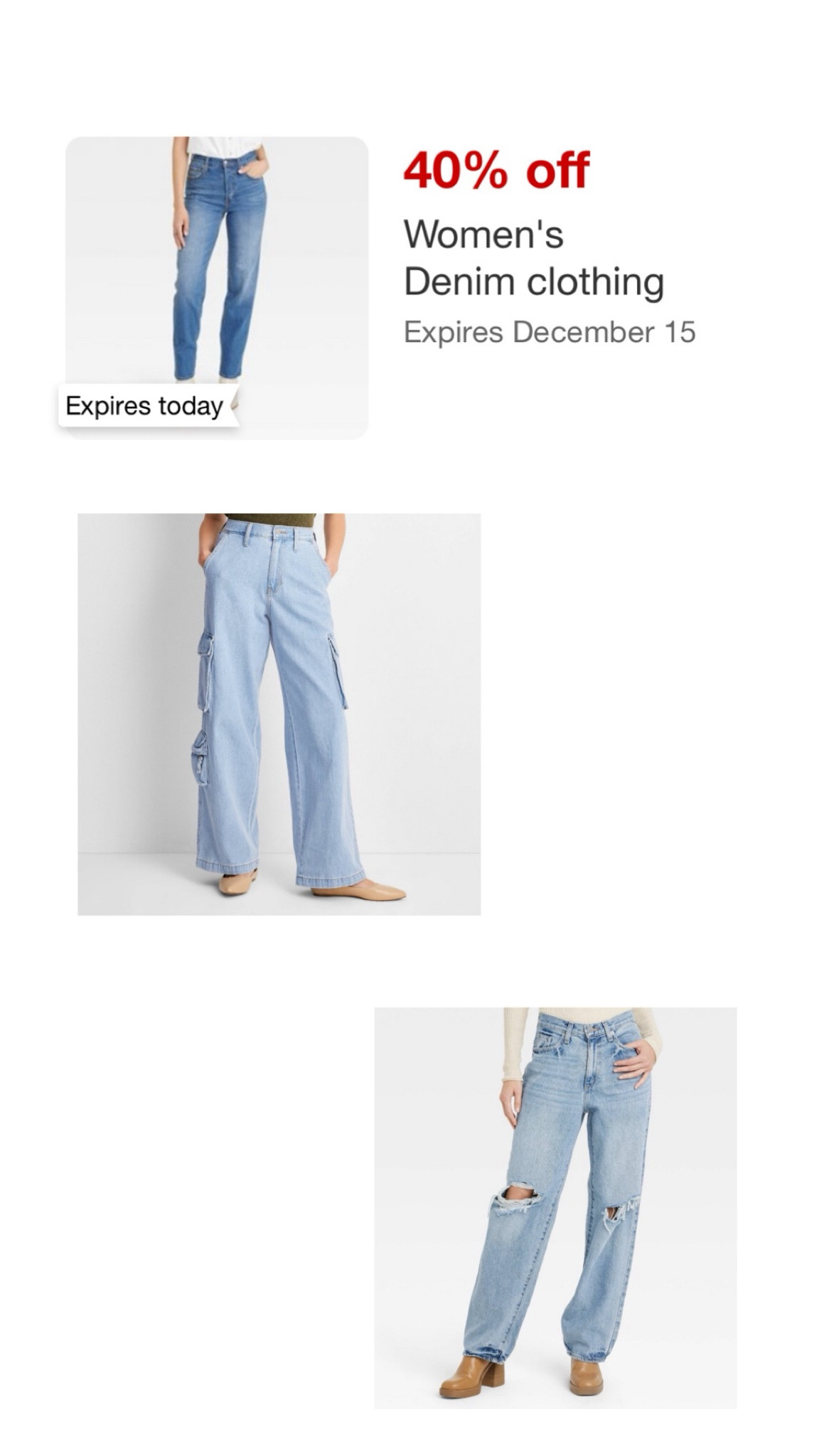 40%!! Grab those jeans from Target.

#LTKHoliday #LTKsalealert