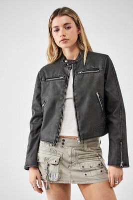 BDG Bob Black Faux Leather Jacket | Urban Outfitters (EU)