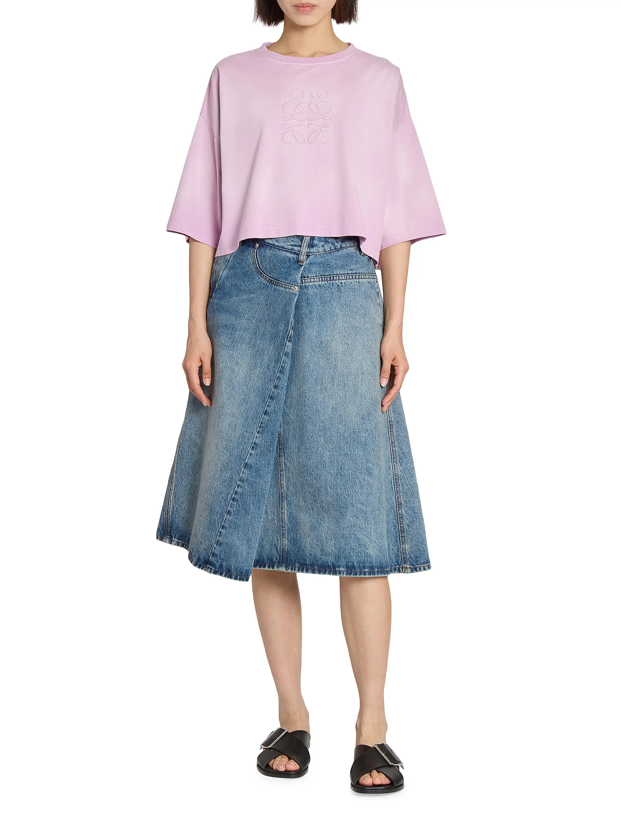 LOEWE Anagram Crop T-Shirt | Saks Fifth Avenue | Saks Fifth Avenue