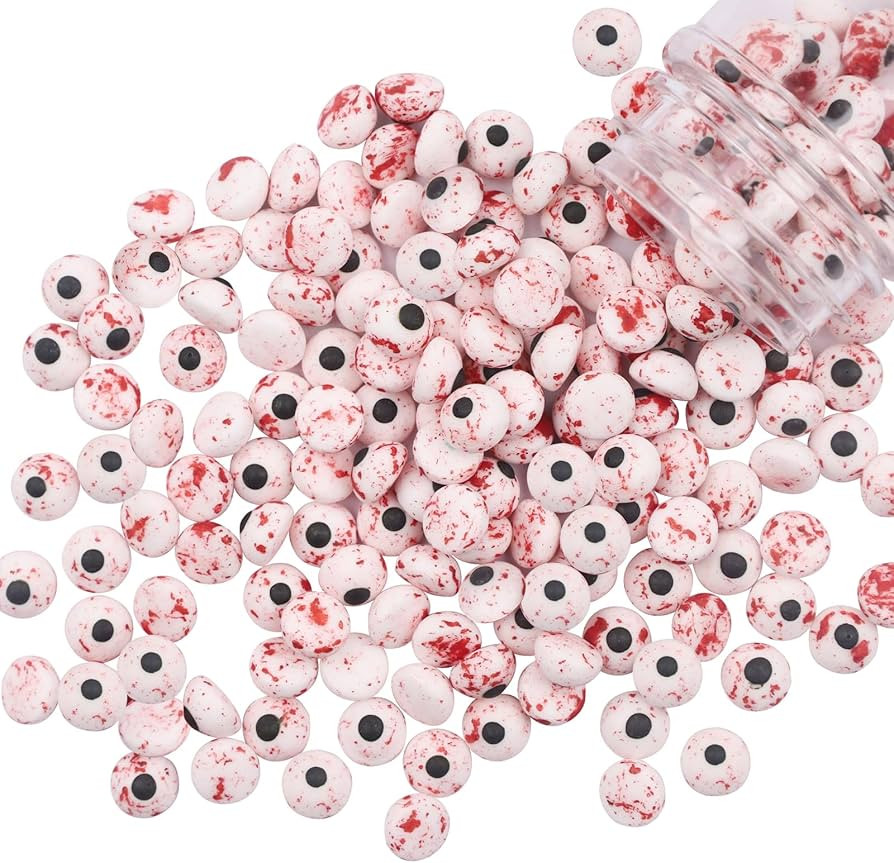 LEBERY 3Oz Candy Eyeballs Red Bloody Candy Eyes, Halloween Sprinkles Edible Eyes Candy Eyes for D... | Amazon (US)