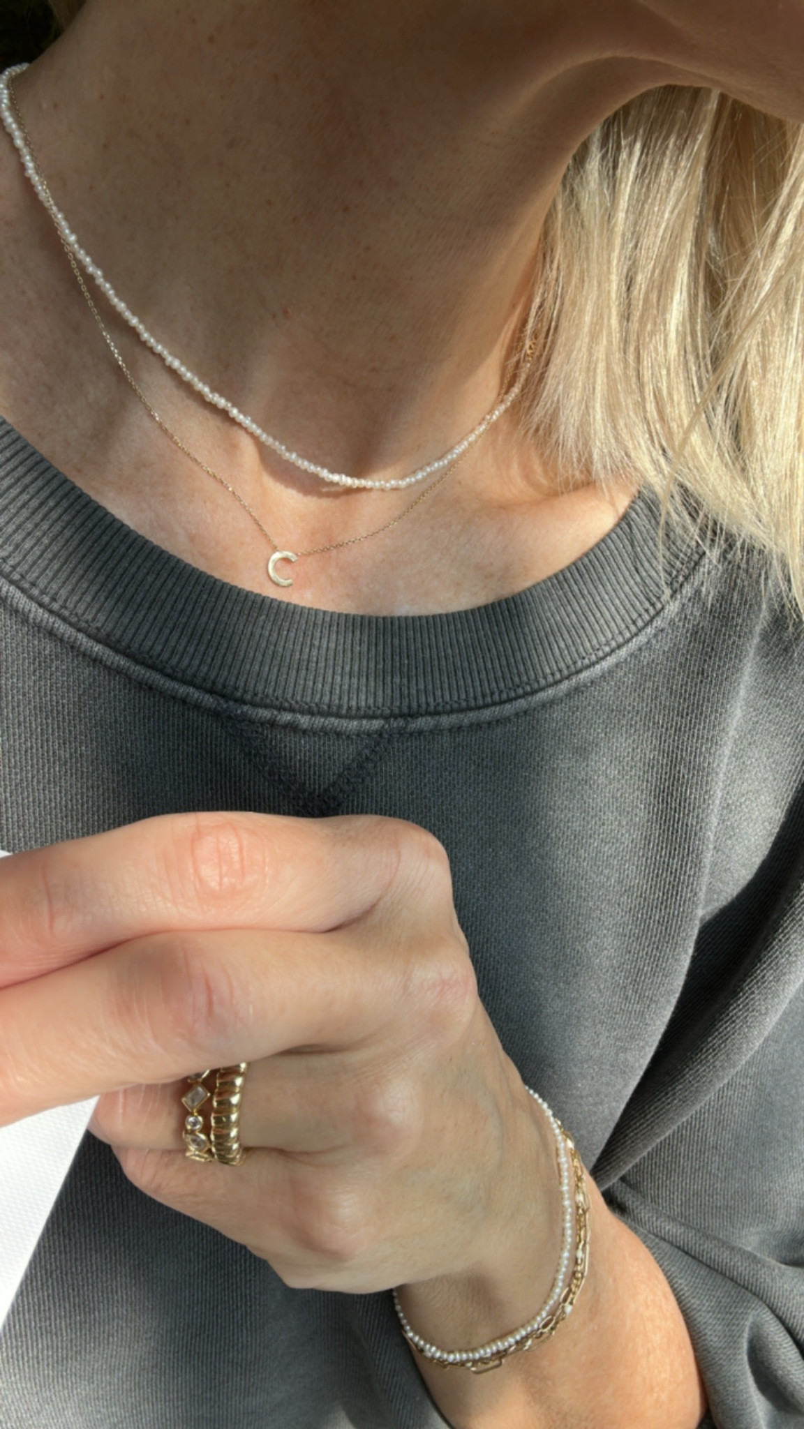 Everyday fine jewelry pieces from Mejuri 
My granddaughter first introduced me to the brand because she had asked for two of their 14 karat gold rings as a Christmas gift that her boyfriend got her and they are her favorite gift she received 

I’ll be wearing these pieces 24/7 
(Because you can!) 
I love how dainty the mini freshwater, pearl necklace, and the bracelet are! And Lovett paired with the dainty 14 karat gold initial necklace. Which is a huge best seller for them. 

What a great gift this would be … for yourself, or for a Galentine‘s gift! 
Mom, sister BFF etc 

They are investment pieces that will last four years! 

These rings are gold vermeil and live worn them day, night, shower, exercise. And never have to worry about them 

#MejuriPartner #MyMejuri

#LTKGiftGuide #LTKFamily #LTKOver40