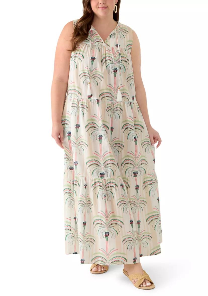 Plus Size Sleeveless Peasant Maxi Dress | Belk