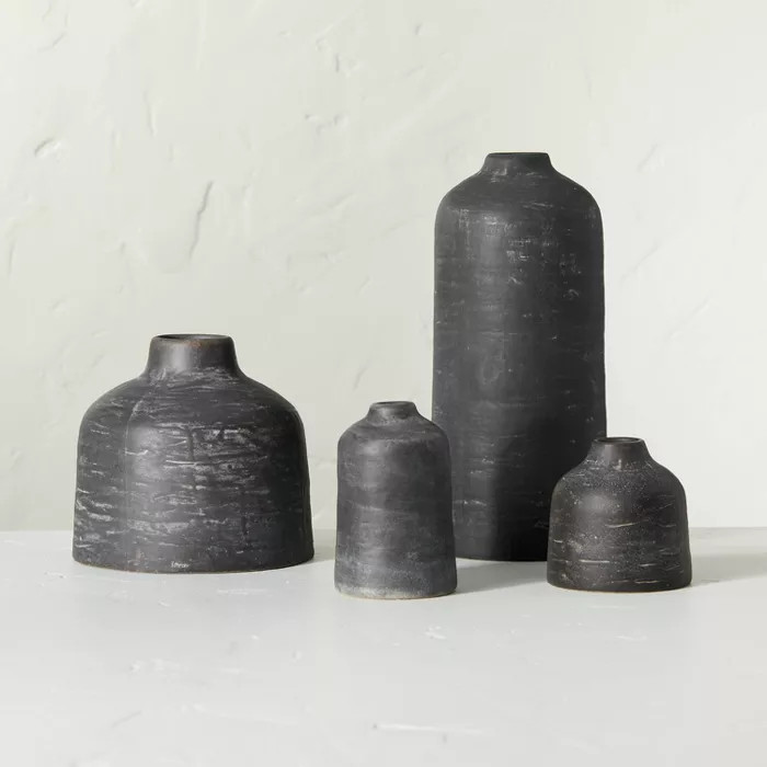 Distressed Ceramic Vase Dark Gray - Hearth & Hand™ with Magnolia | Target