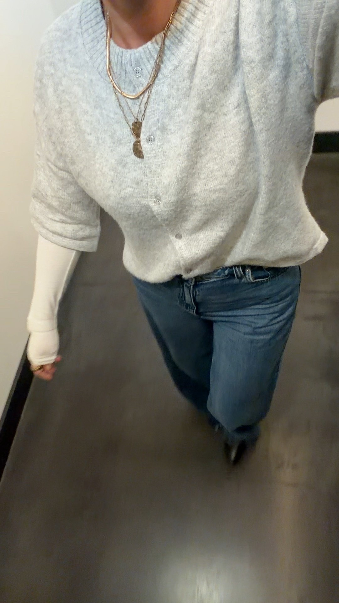 Winter outfit - Girls night out 

✨Large sweater, large tall bodysuit, 32x36 jeans (I cut the hem off to make them distressed) 

#LTKTall #LTKOver40 #LTKootd