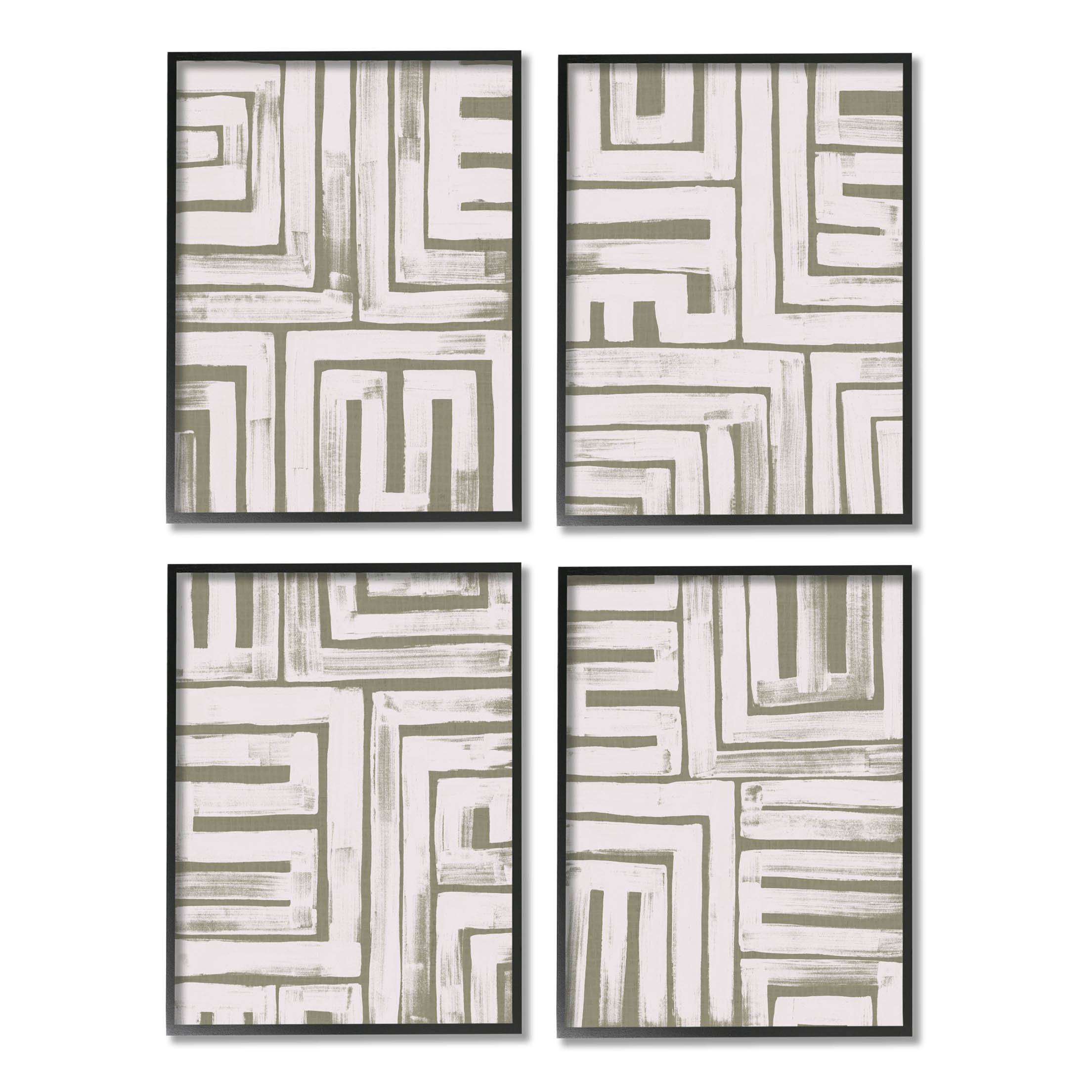 Stupell Industries Abstract Geometric Shapes Arrangement Graphic Art Black Framed Art Print Wall ... | Walmart (US)