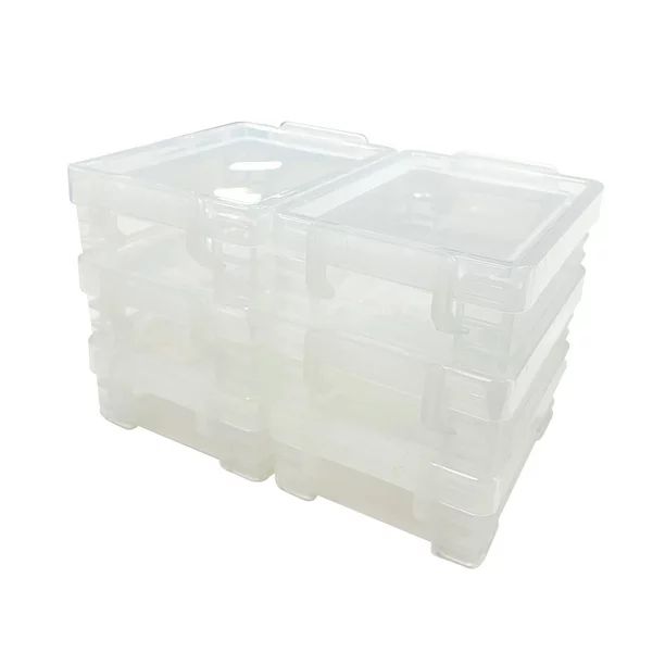 Pen + Gear Plastic Storage Box, Clear, 6 Count | Walmart (US)