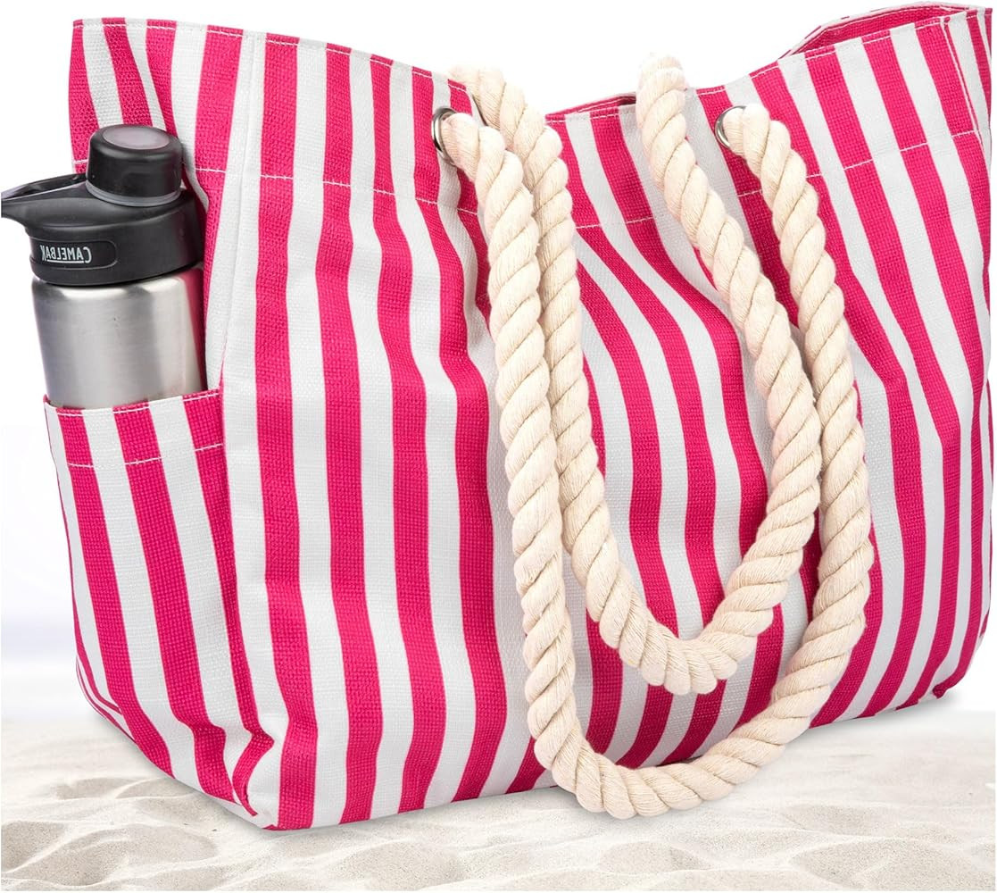 Odyseaco Waterproof Beach Bag Tote - Beach Bags for Women, Vacation Beach Essentials - Pool Bag ... | Amazon (US)