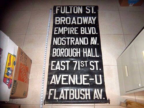 NYC BUS TROLLEY ROLL SIGN BROOKLYN FULTON BROADWAY NOSTRAND FLATBUSH AVE EMPIRE  | eBay | eBay US