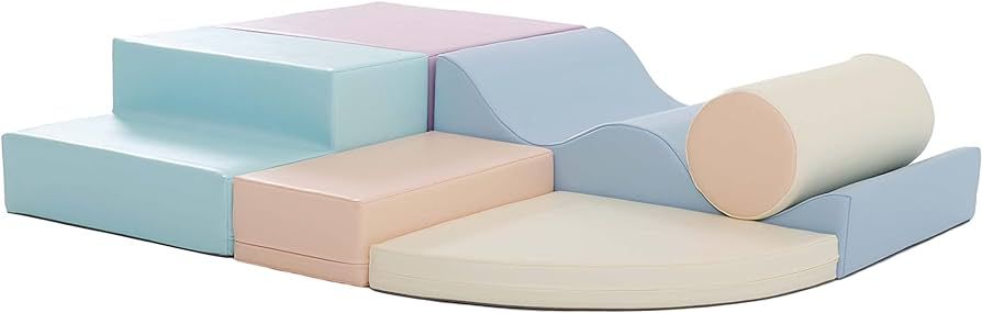 IGLU Set 28 Pastel Color Soft Play Large Foam Blocks Indoor Climbing Toys for Toddlers 1-3 Climbi... | Amazon (US)