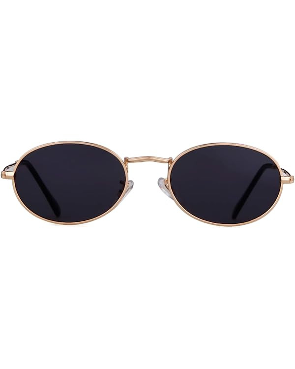 Oval Sunglasses Vintage Retro 90s Sunglasses Trendy Designer Glasses for Women Men | Amazon (US)