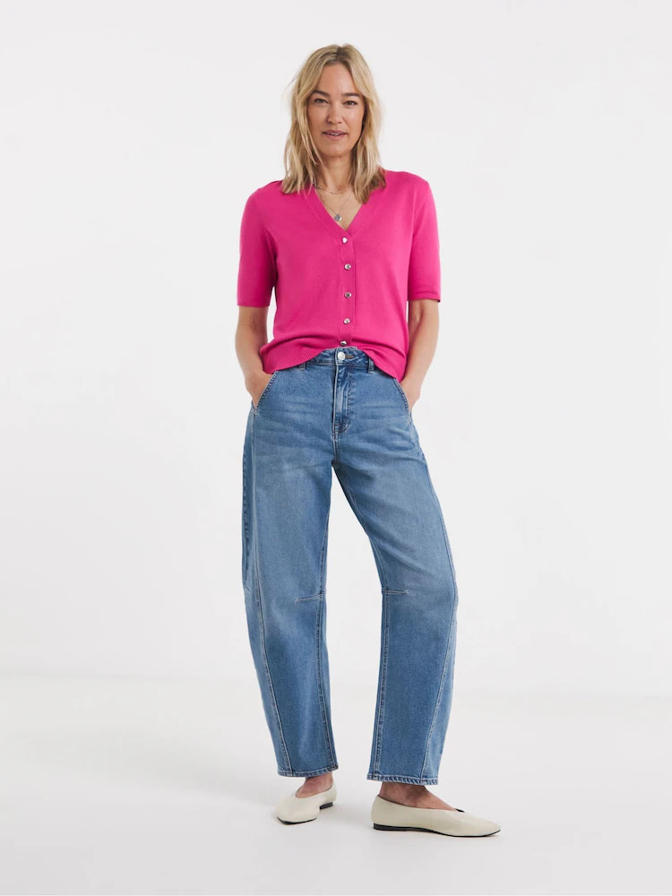 JD Williams Eversoft Short Sleeve V-Neck Cardigan | Next EU
