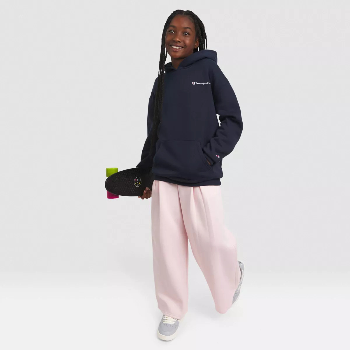 Champion Girls' Oversized Fleece Graphic Hoodie | Target