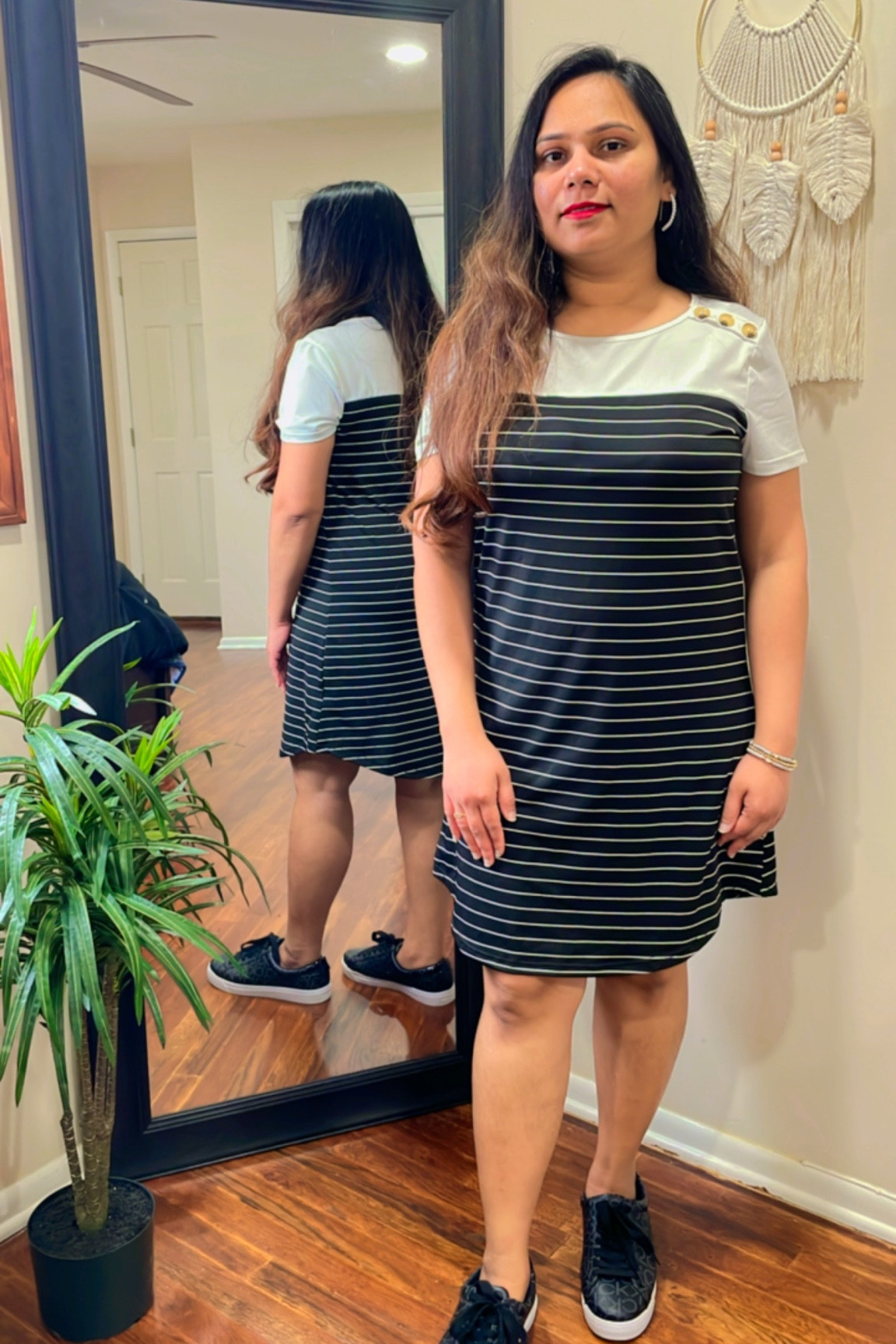 Hello March! 🖤🤍
Find this cute dress on amazon Soly hux Women’s striped shirt sleeve T-shirt Dress/ Everyday Dress with lace up casual sneakers 

#spring #springfashion #styleoftheday #everydaydress #amazonfashion 

#LTKSeasonal #LTKunder50 #LTKFind