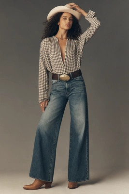 MOTHER The Ditcher Roller High-Rise Wide-Leg Jeans | Anthropologie (US)
