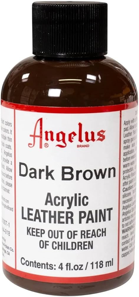 Angelus Acrylic Leather Paint Dark Brown 4oz | Amazon (US)