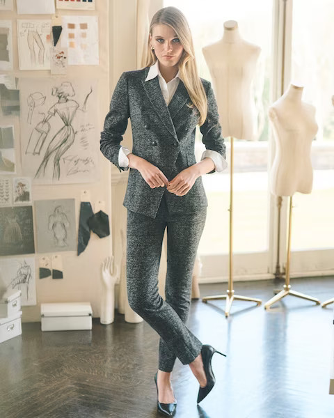 WHBM® Jolie Glenn Plaid Button Straight Pant | White House Black Market