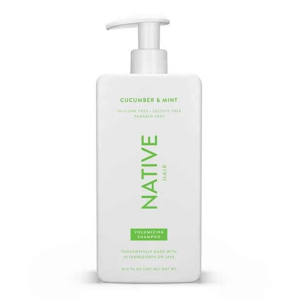 Native Volumizing Shampoo, Cucumber & Mint, Sulfate & Paraben Free, 16.5 oz - Walmart.com | Walmart (US)