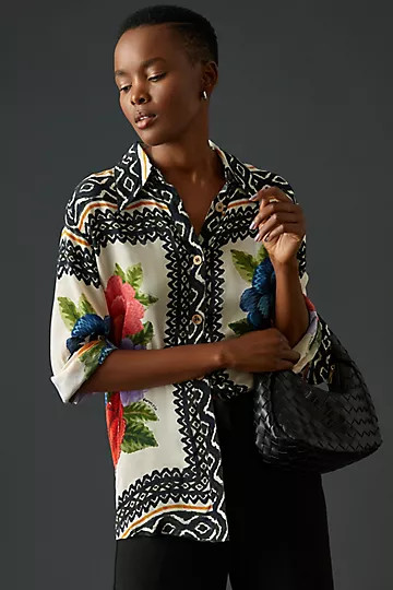Farm Rio Classic Buttondown Shirt | Anthropologie (US)