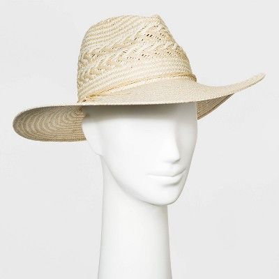 Women&#39;s Paper Straw Fedora Hat - Universal Thread&#8482; Natural | Target