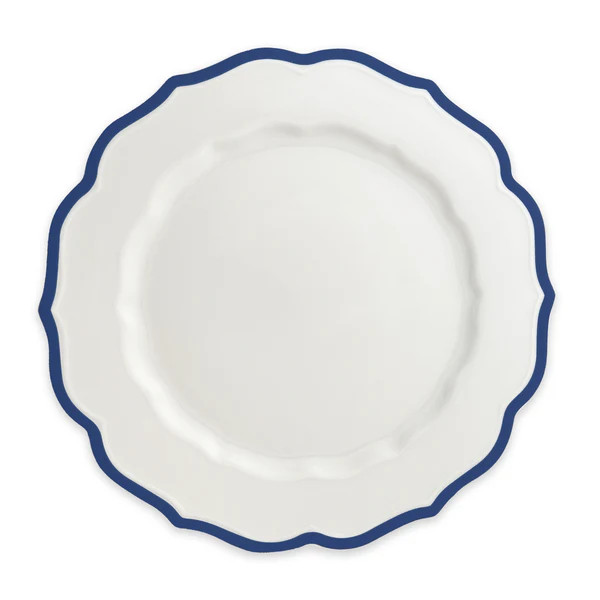 Stella Scalloped Blue Dinner Plate | Caskata