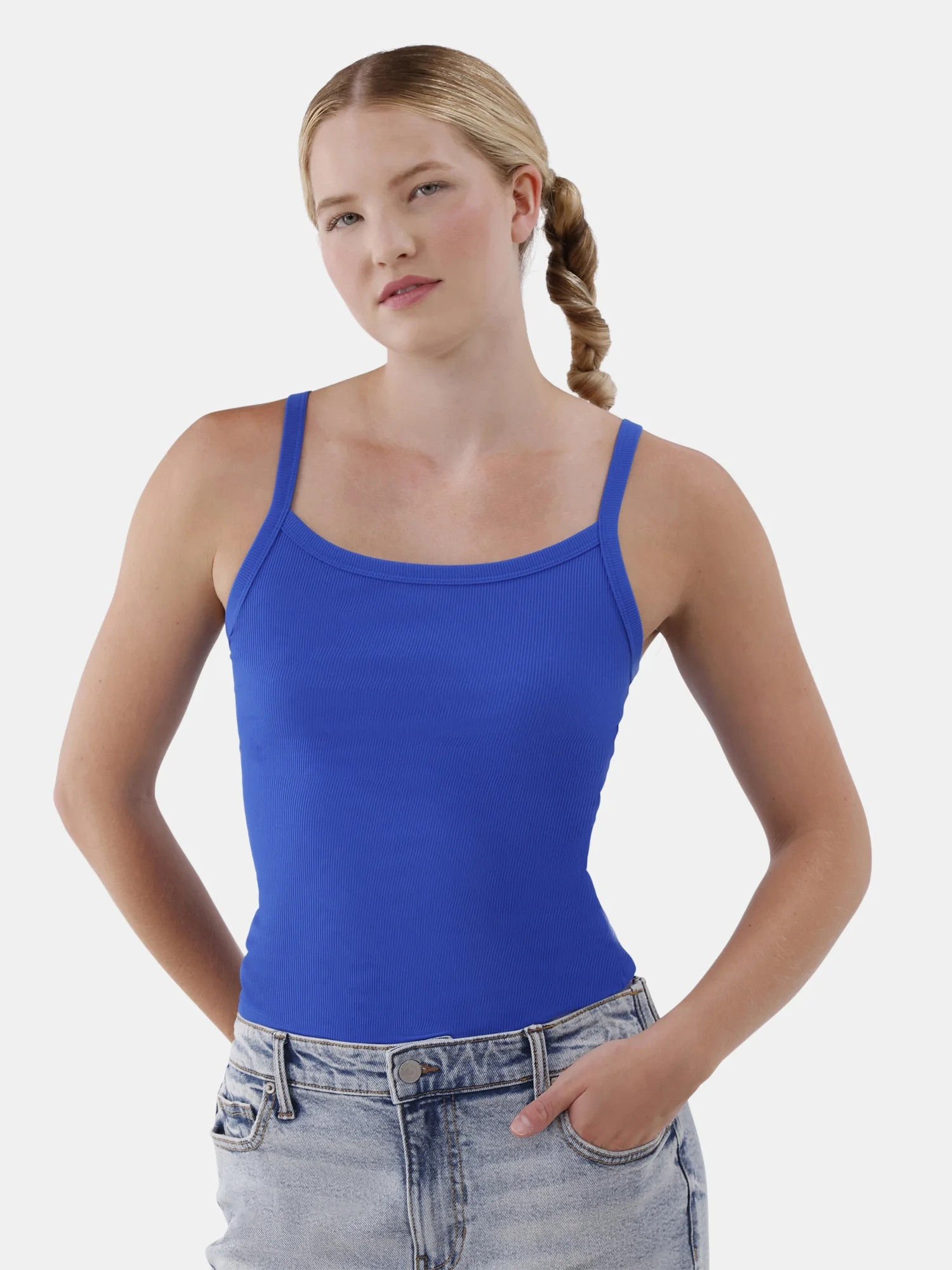 No Boundaries Ribbed Cami Top, Women's XXS-XXL | Walmart (US)