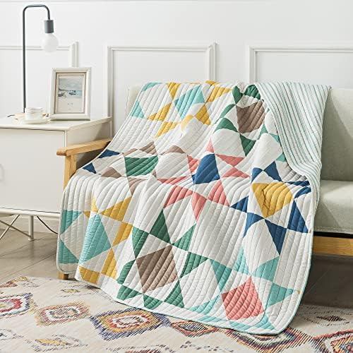 Soul & Lane Kaleidoscope Quilted Throw - 50" x 60" | Lap Quilt for Couch | Amazon (US)