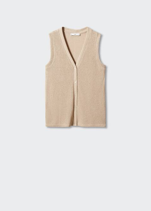 Buttoned knit top | MANGO (US)