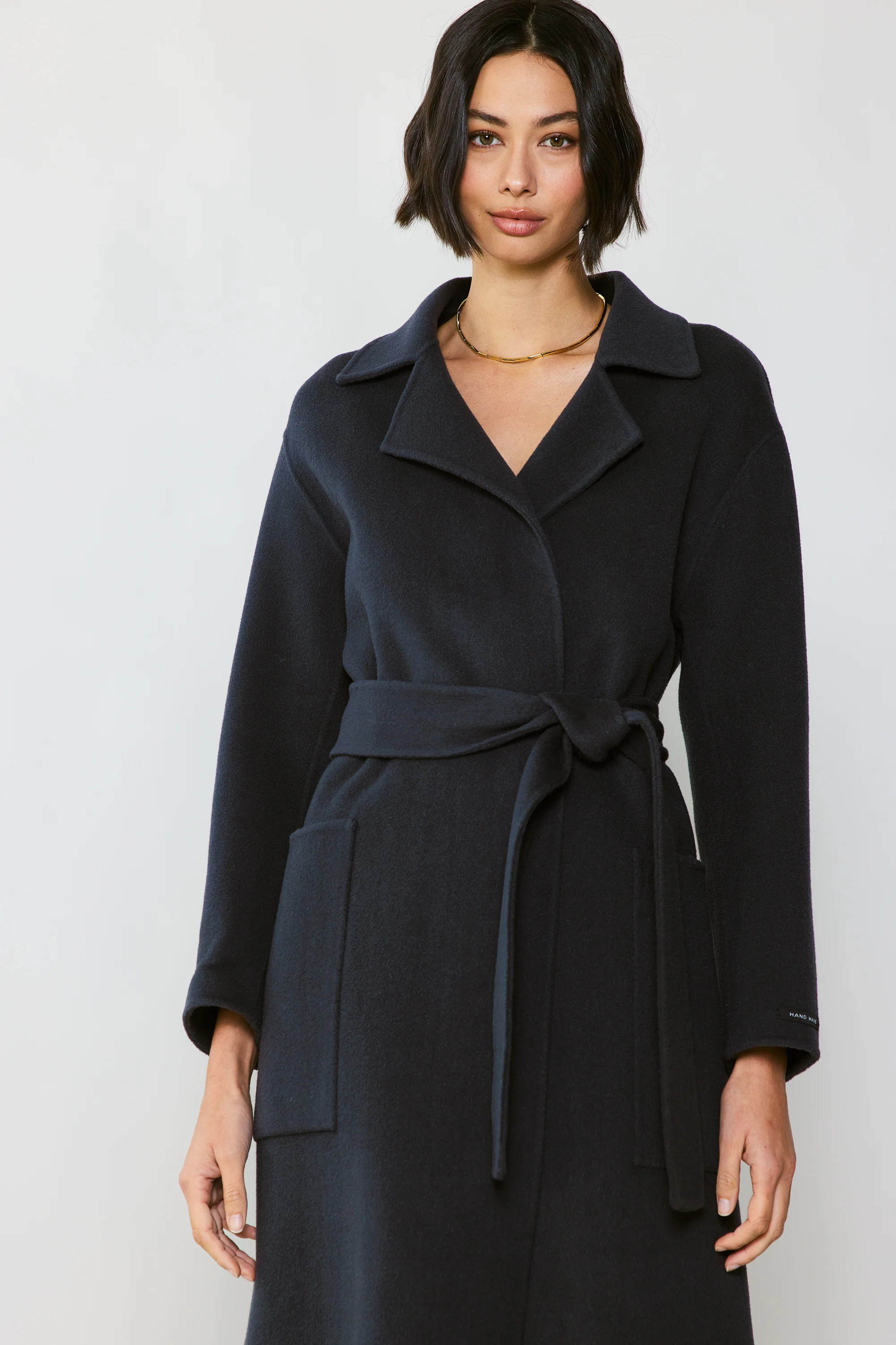 Oversized
Belted
Wool
Coat | Current Air