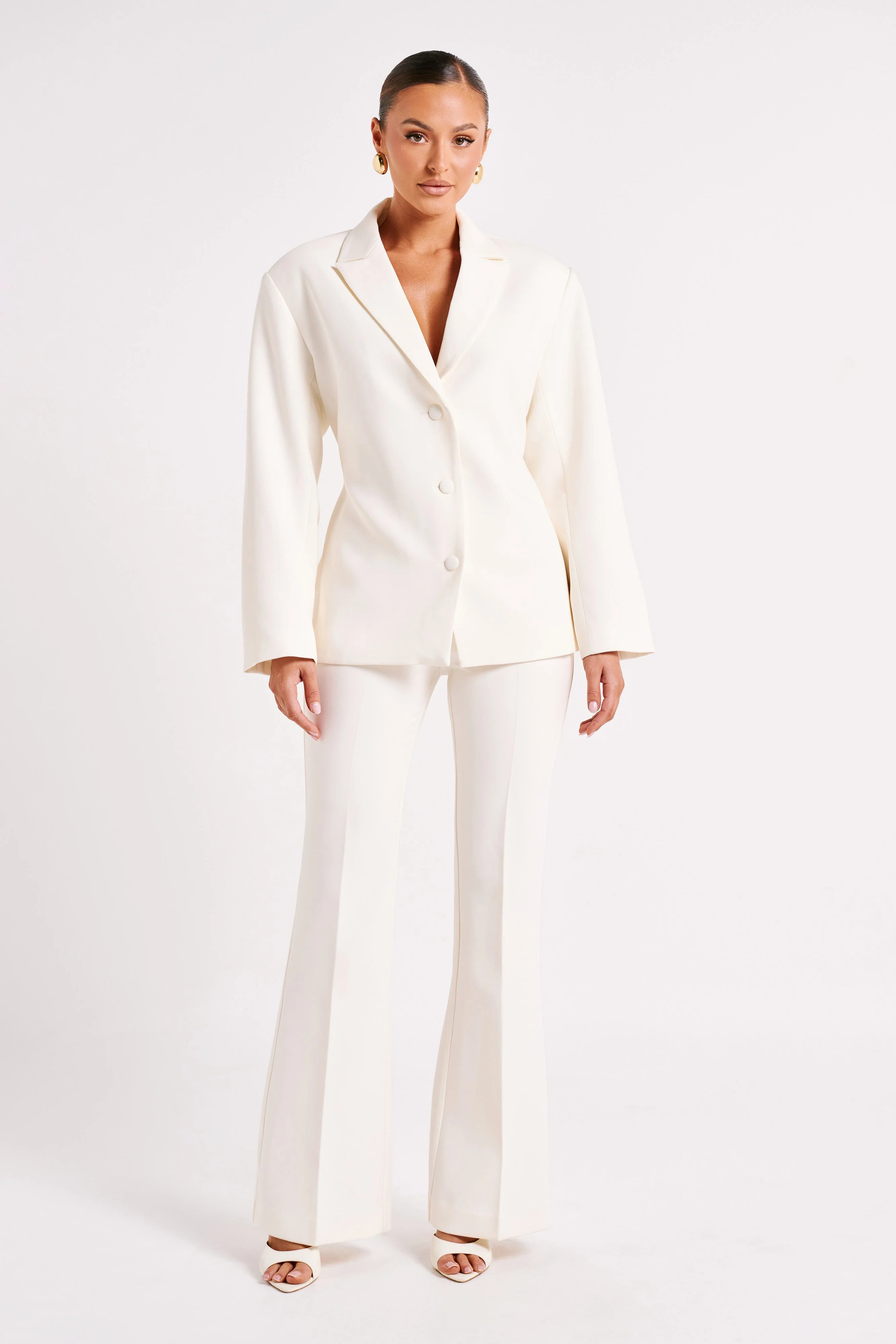 Addie Suiting Blazer - Ivory | MESHKI US