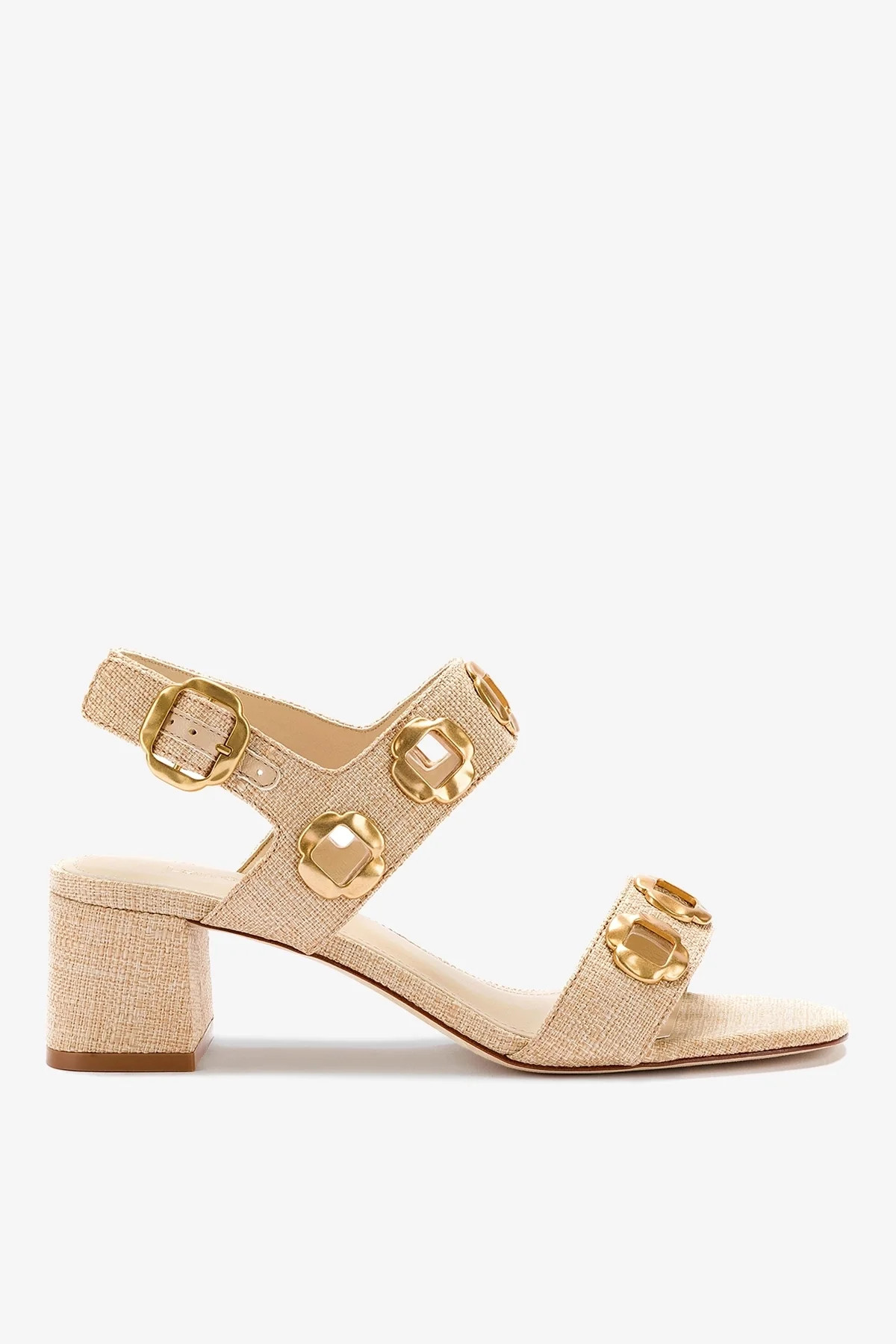 Milan Sandal In Beige Raffia | Larroude