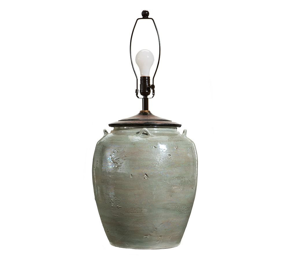 Courtney Ceramic Table Lamp Base, Seafoam | Pottery Barn (US)