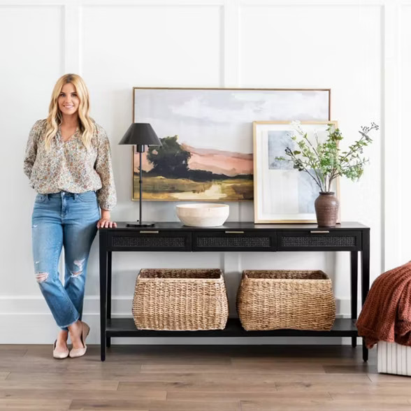 24" x 16" Artificial Gypsophila Blueberry Arrangement in Ceramic Pot - Threshold™ designed with... | Target