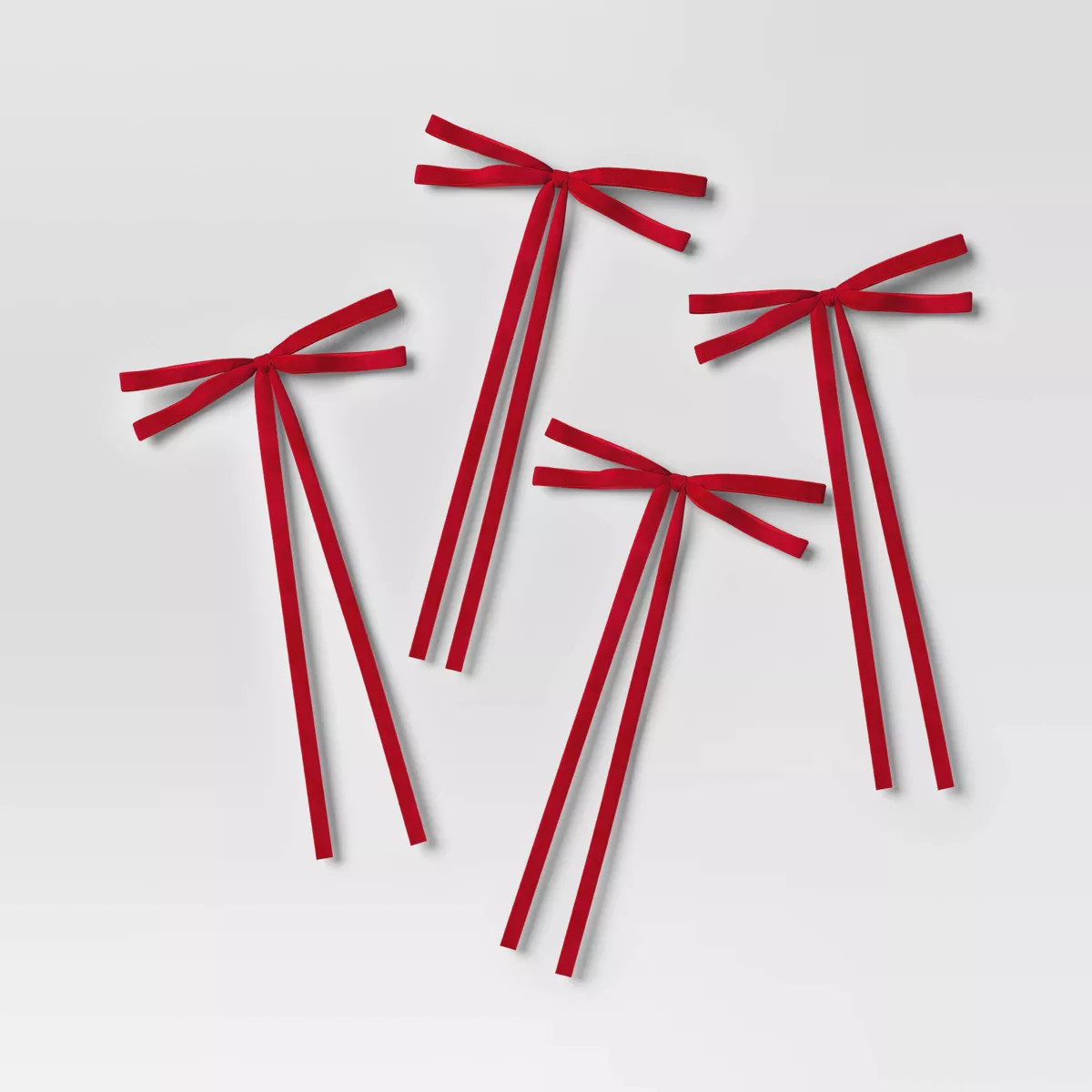 4ct Faux Velvet Fabric Christmas Decorative Bow - Wondershop™ | Target