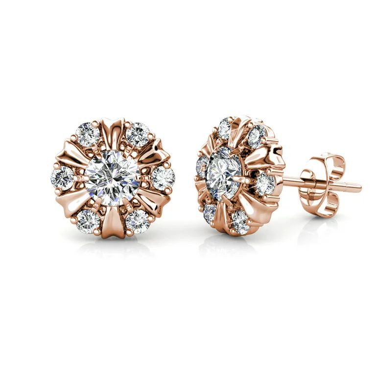 Cate & Chloe Millie 18K White Gold Earrings with Crystals, Stud Earrings for Women, Girls, Jewelr... | Walmart (US)