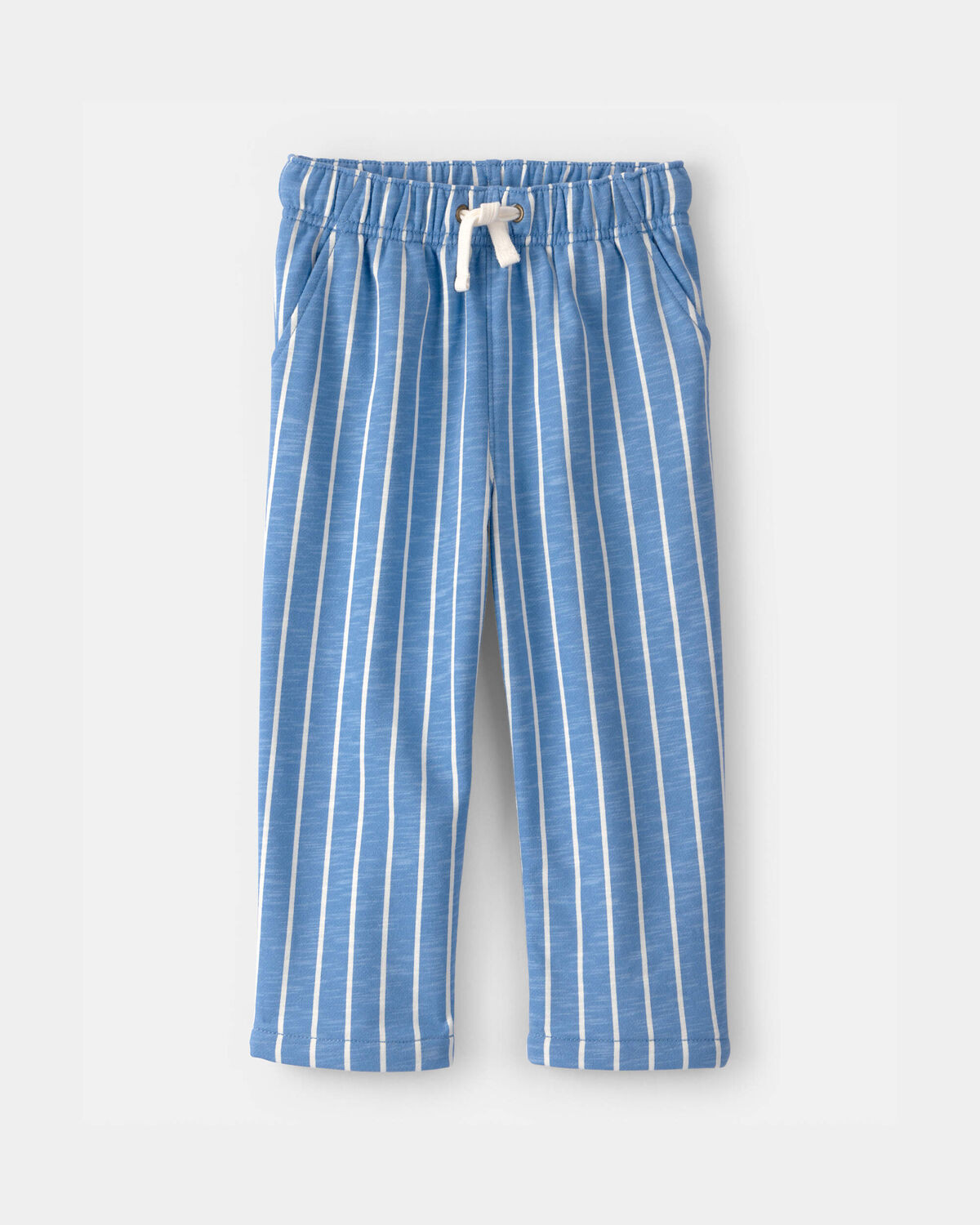 Toddler Striped French Terry Pants - Blue/White | Carter's Inc