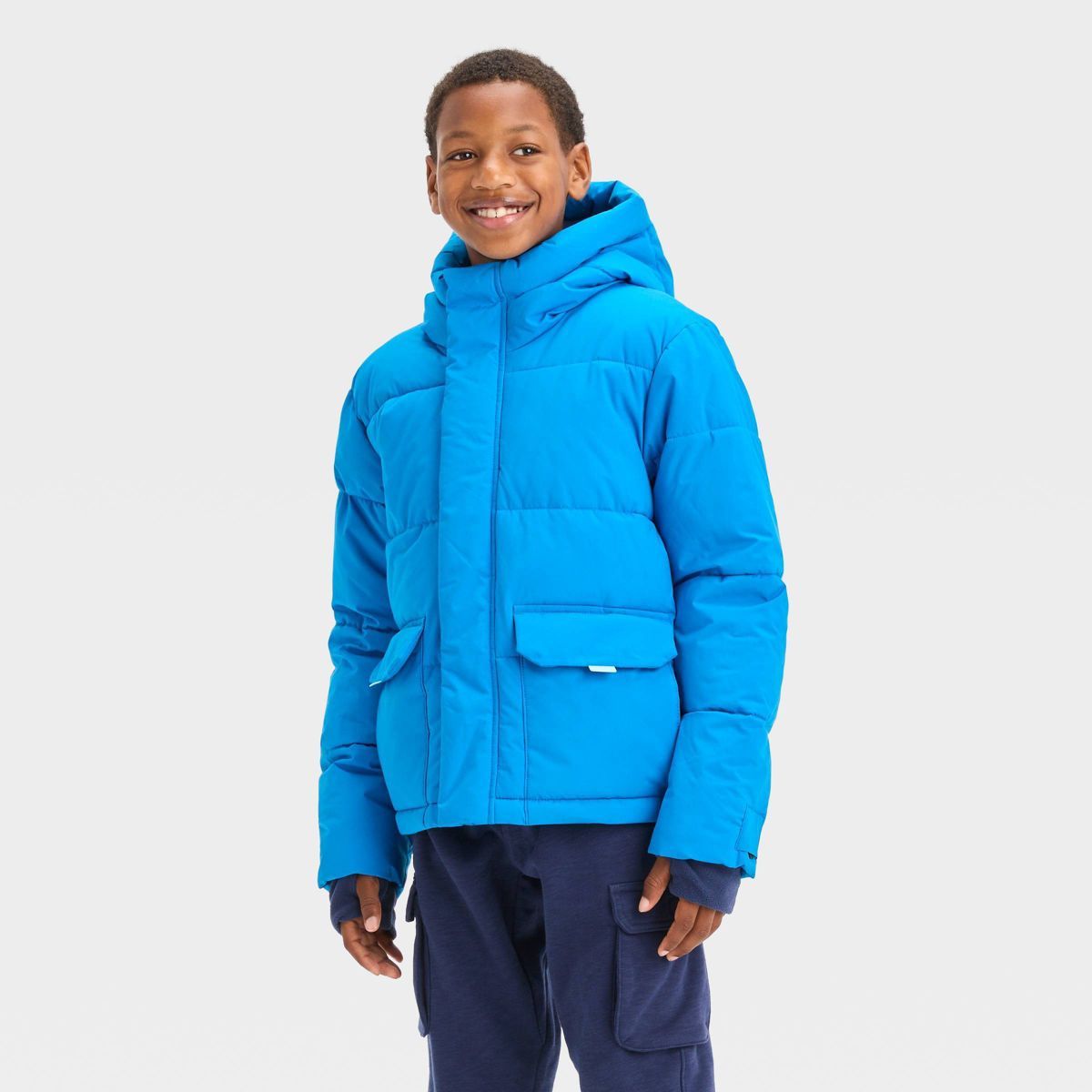 Boys' Solid Puffer Jacket - All in Motion™ | Target