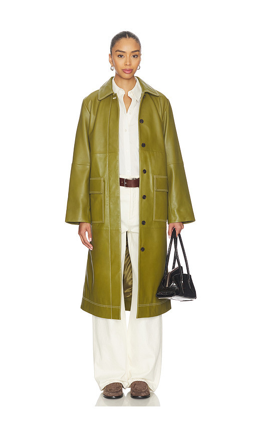 ALIGNE Mountain Leather Coat in Olive. Size S. Also in XS. | Revolve Clothing (Global)