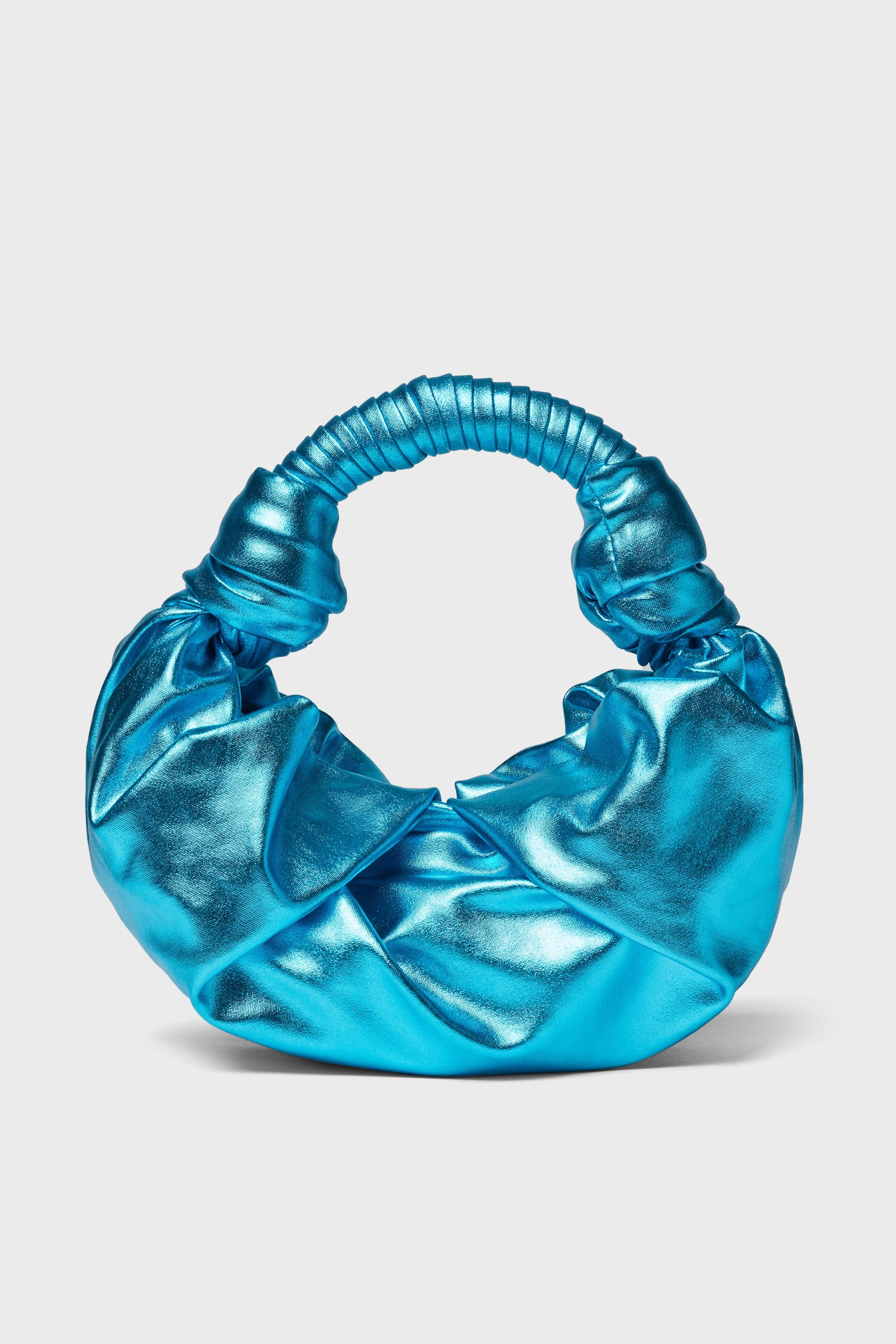 Suburban Blue Lame Lopsy Bag | Tuckernuck (US)